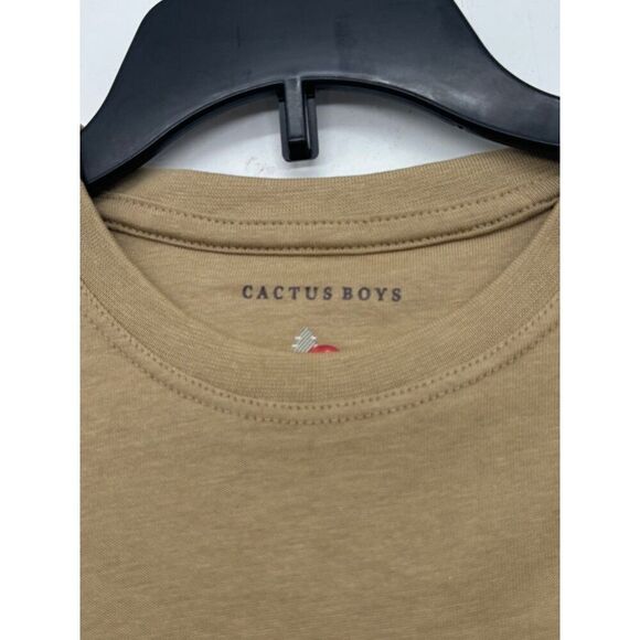 Cactus Boys “Merry Christmas” Teddy Short sleeved Tee, Khaki - Picture 9 of 9